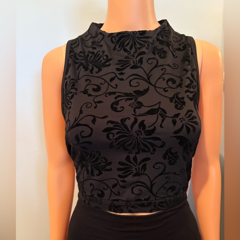 Nanette Lepore Black Floral Tank Top